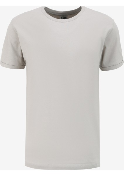 Gmg Fırenze Bisiklet Yaka Gri Erkek T-Shirt GU24MSS03021