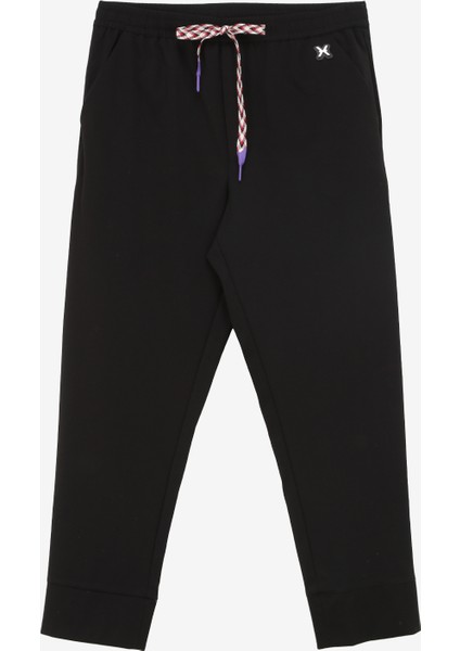 Lastikli Bel Slim Fit Siyah Erkek Eşofman Altı UMP24087PA