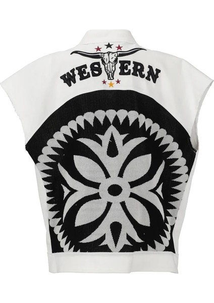 Beyaz Kadın Yelek GLKD05107 fırsatları