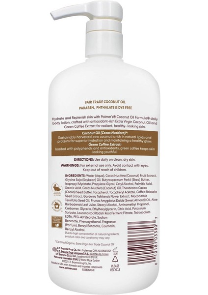 Palmers Coconut Oil Formula Nemlendirici Vücut Losyonu 1000ML fiyatları