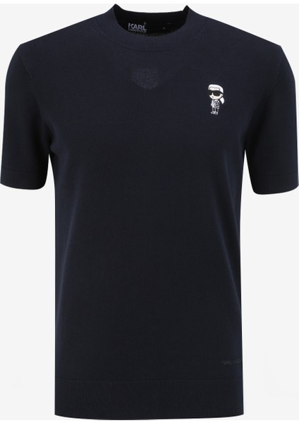 Bisiklet Yaka Lacivert Erkek T-Shirt 655007542398