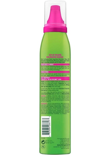 Fructis Sky-Hi No:5 Hacim Veren Saç Köpüğü 182gr