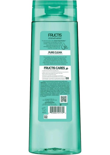 Fructis Pure Clean Güçlendirici Şampuan 370ML