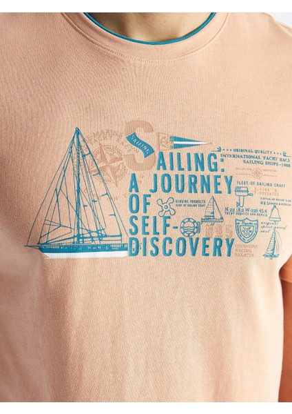 Lcwaıkıkı Classic Bisiklet Yaka Kısa Kollu Baskılı Penye Erkek Tişört fırsatları