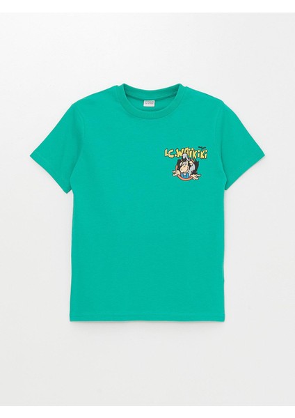 Lcw Kids Bisiklet Yaka Nostaljik Maymun Baskılı Kısa Kollu Erkek Çocuk Tişört