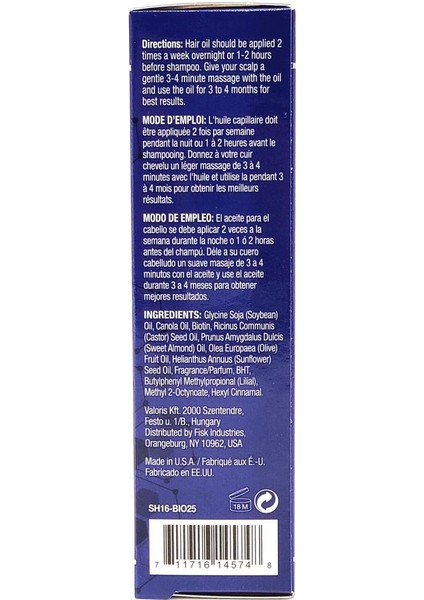 Biotin İnce ve Yavaş Uzayan Saçlara Özel Saç Bakım Yağı 75ML fiyatları