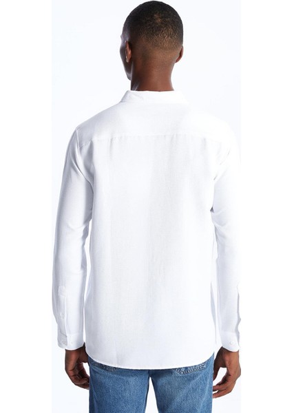 Lcw Vision Slim Fit Uzun Kollu Armürlü Erkek Gömlek