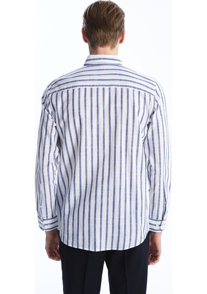 Lcwaıkıkı Classic Slim Fit Uzun Kollu Çizgili Poplin Erkek Gömlek indirimleri
