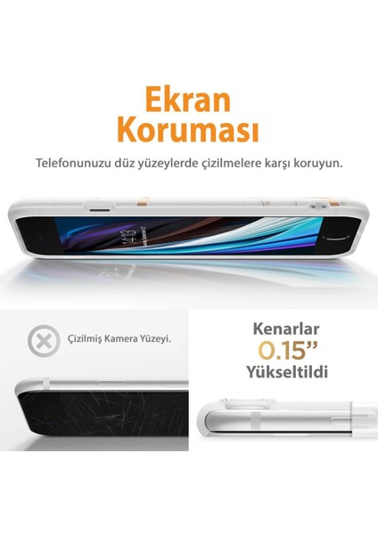 iPhone SE 2020/7/8 Telefon Kılıfı White/Gold