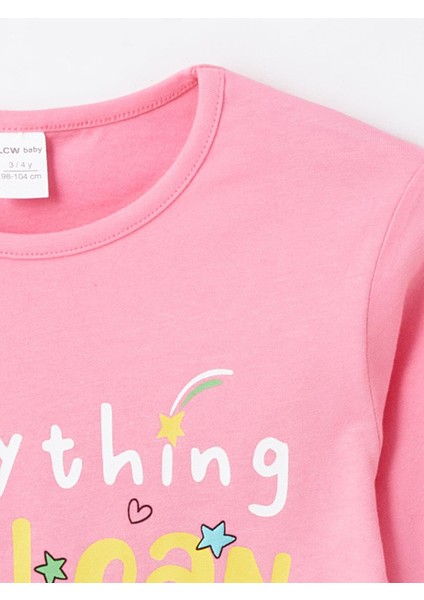 Lcw Baby Bisiklet Yaka Uzun Kollu Kız Bebek Tişört 2'li modelleri