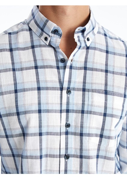 Lcwaıkıkı Classic Regular Fit Uzun Kollu Ekose Poplin Erkek Gömlek