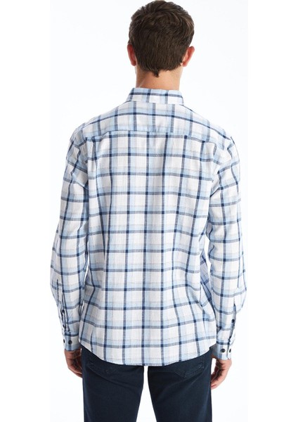 Lcwaıkıkı Classic Regular Fit Uzun Kollu Ekose Poplin Erkek Gömlek