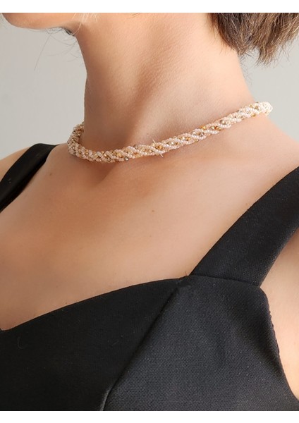 Etnik Bohem Sarmal Dönmeli Model Kristal Yavru Ağzı Kristal Boncuk Kolye