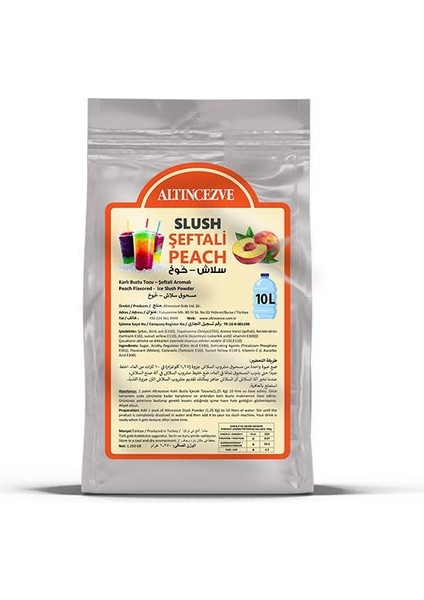 Ice Slush Karlı Buzlu Karlama Tozu | Şeftali 1.250 gr - 10 L