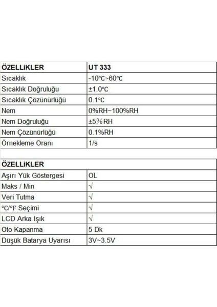 Ut 333 Mini LCD Dijital Hava Sıcaklığı ve Nem Ölçer Ölçü Aleti