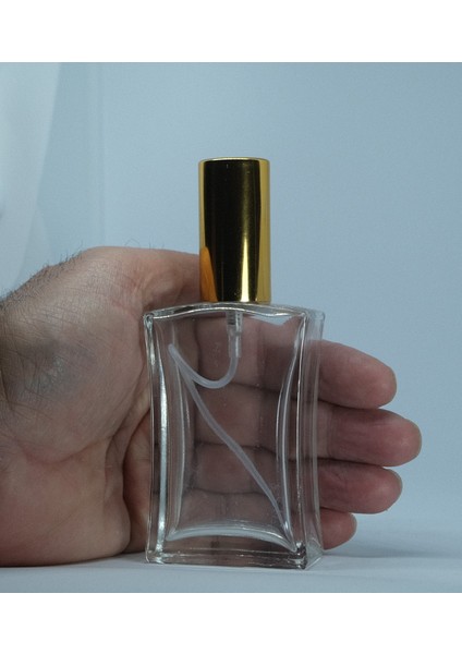 Boş Parfüm Şişesi 50 ml (10 Adet) Sarı Kapak Plastik Valf Içbükey Boş Şişe fırsatları
