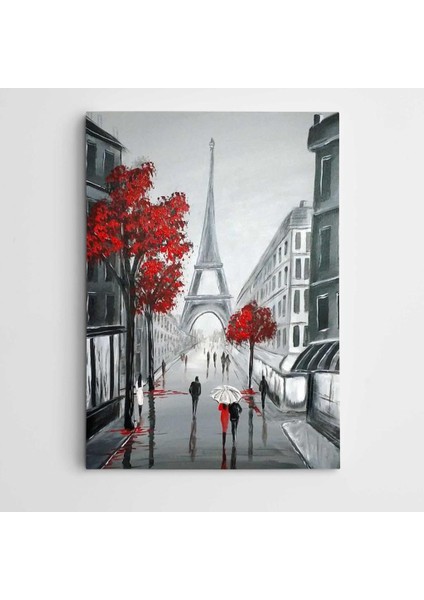 Paris Sokakları Modern Sanat Kanvas Tablo