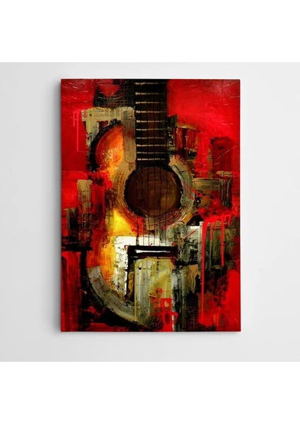 Gitar Modern Sanat Kanvas Tablo