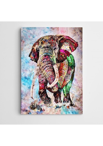 Fil Renkler Modern Sanat Kanvas Tablo