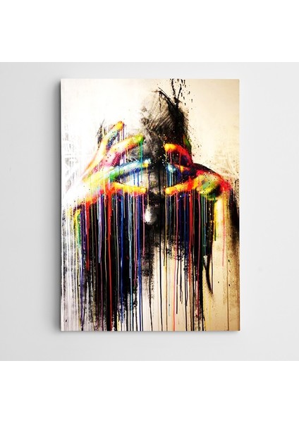 Düşünceler ve Renkli Eller Modern Kanvas Tablo