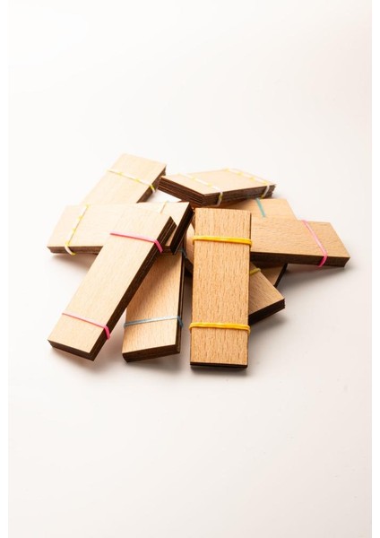 Ahşap Mum Fitili -100 Adet ( 25MM x 75MM x 0,5mm )