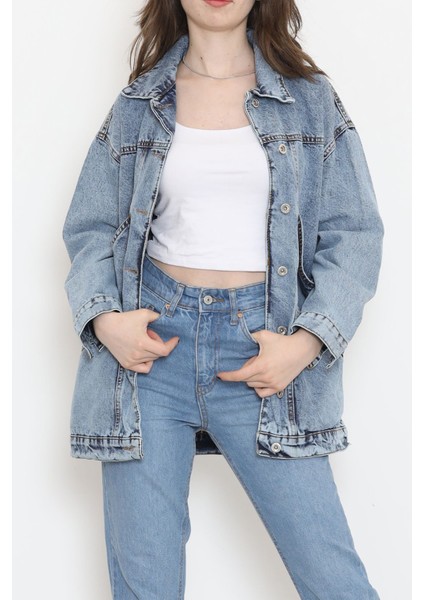 Oversize Kot Ceket Buzmavi1 - 10002.1778.