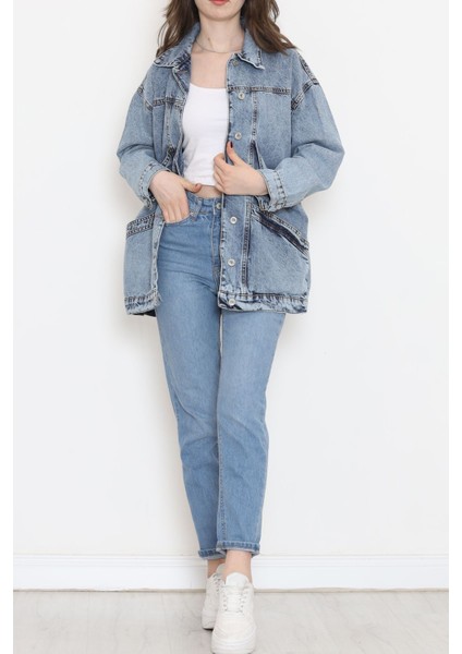 Oversize Kot Ceket Buzmavi1 - 10002.1778.