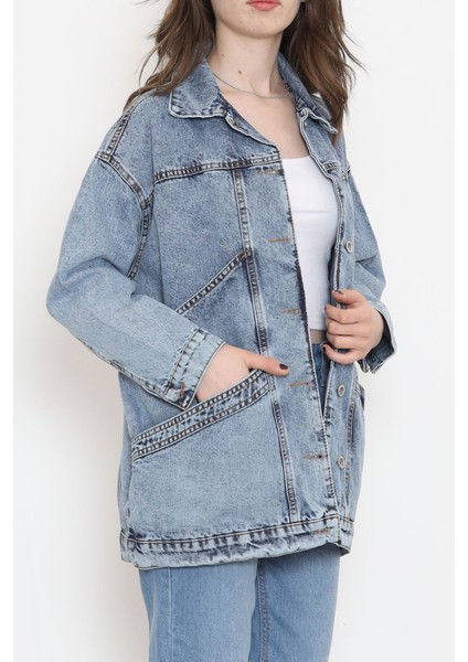 Oversize Kot Ceket Buzmavi1 - 10002.1778.