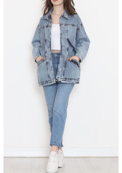 Oversize Kot Ceket Buzmavi1 - 10002.1778.