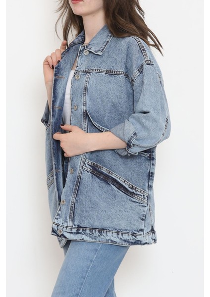 Oversize Kot Ceket Buzmavi1 - 10002.1778.