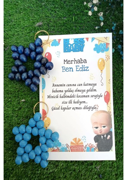 15 Adet Patron Bebek Kartlı Hediyelik Anahtarlık - Doğum Günü Hediyelik -Mevlid Hediye -Kişisel Yazı indirimleri
