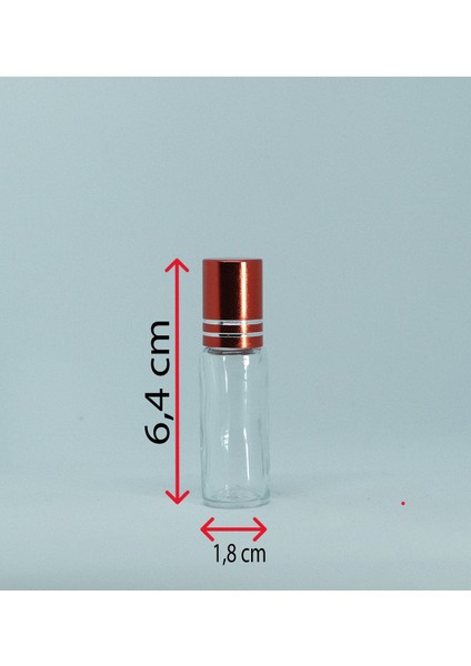 Parfüm Şişesi 5 ml (10 Adet) Roll-On Sarı Kapaklı Boş Şişe