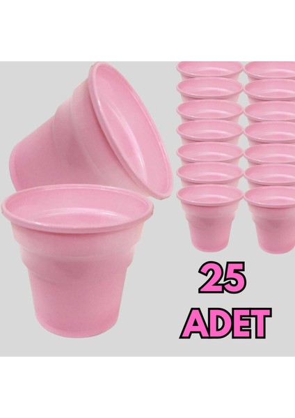 Pembe Plastik Bardak 25 Adet