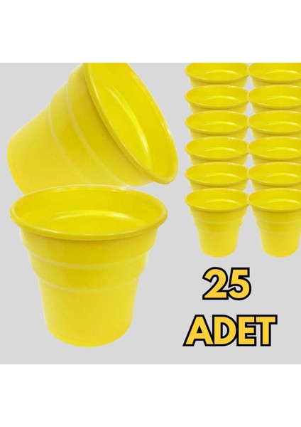 Sarı Plastik Bardak 25 Adet