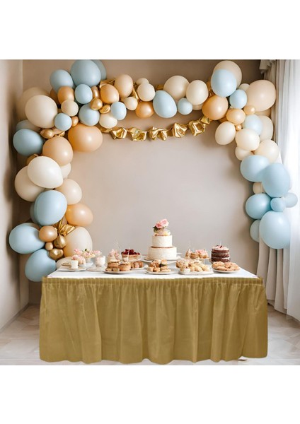 Gold Masa Eteği - Doğum Günü - Parti - Kına - Nişan - Etkinlik - Roll Up