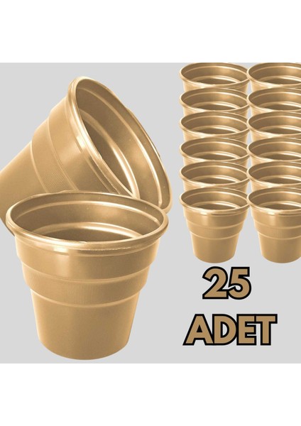 Gold ( Altın ) Plastik Bardak 25 Adet