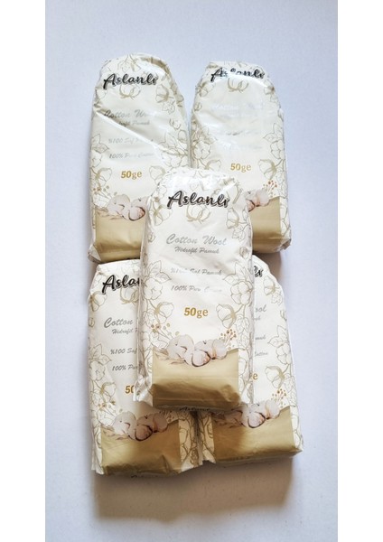 5 Adet 50GR lı Cotton Wool Aslanlı Hidrofil Saf Pamuk