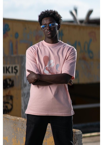 Bisiklet Yaka %100 Pamuklu Önü Baskılı Oversize (Geniş Model) T-Shirt fiyatları