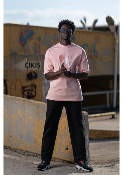 Bisiklet Yaka %100 Pamuklu Önü Baskılı Oversize (Geniş Model) T-Shirt fırsatları