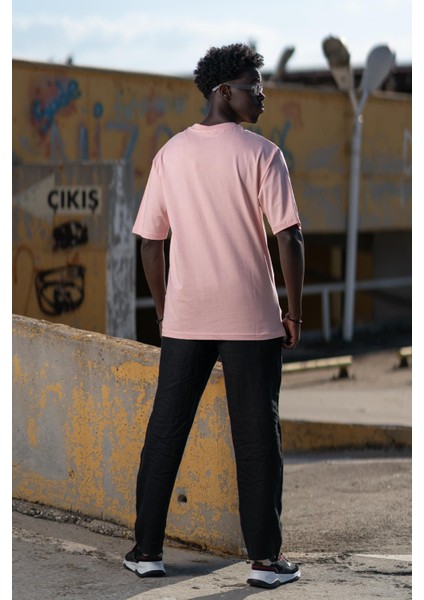 Bisiklet Yaka %100 Pamuklu Önü Baskılı Oversize (Geniş Model) T-Shirt indirimleri