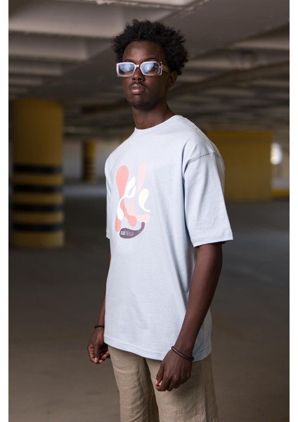 Bisiklet Yaka %100 Pamuklu Önü Baskılı Oversize (Geniş Model) T-Shirt modelleri