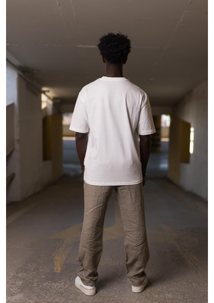 Bisiklet Yaka %100 Pamuklu Önü Baskılı Oversize (Geniş Model) T-Shirt indirimleri