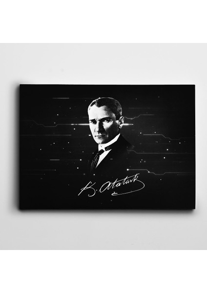 Atatürk ve İmza Kanvas Tablo