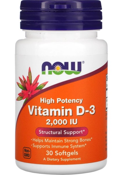 Foods Vitamin D3 50 Mcg (2,000 Iu), 30 Softgels