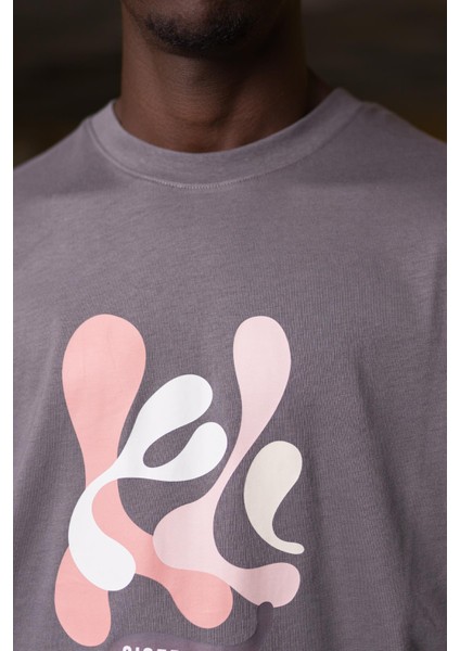 Bisiklet Yaka %100 Pamuklu Önü Baskılı Oversize (Geniş Model) T-Shirt indirimleri