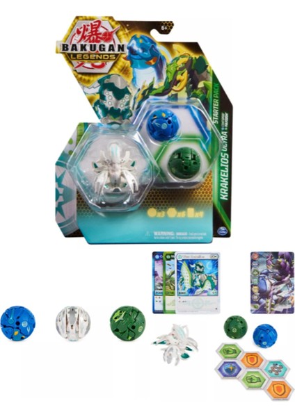 Bakugan Legends Starter 3 Lü Krakelious Ultra ile Centipod ve Maxodon