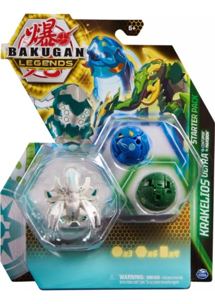 Bakugan Legends Starter 3 Lü Krakelious Ultra ile Centipod ve Maxodon