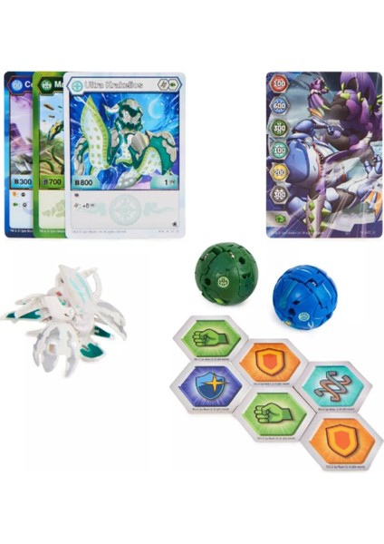 Bakugan Legends Starter 3 Lü Krakelious Ultra ile Centipod ve Maxodon