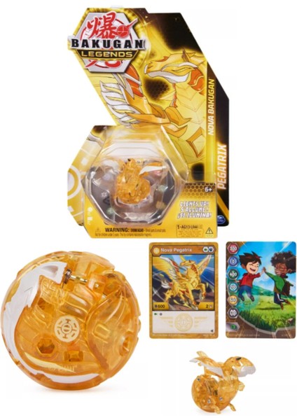 Bakugan Legends Nova Bakugan - Işıklı Sarı Pegatrix Özel Figür - 1 Adet