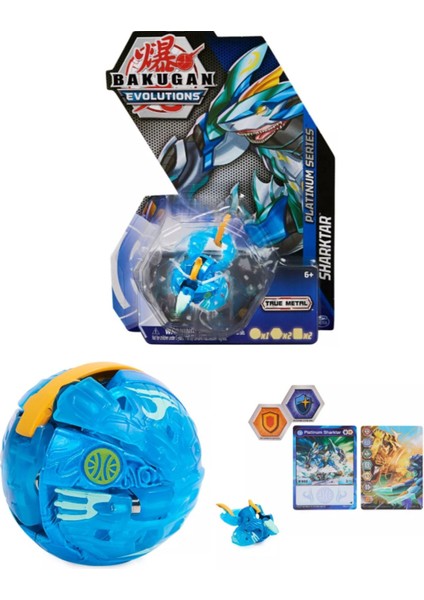 Bakugan Evolutions Platinum Series Blue Sharktar - 1 Adet